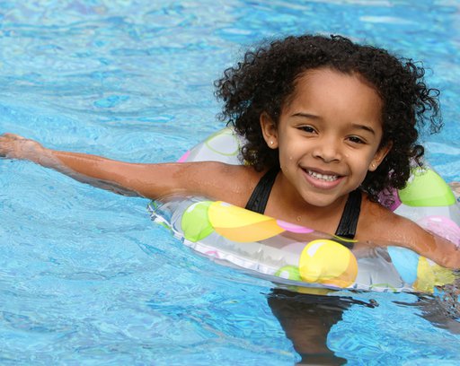 little girl Swimming
